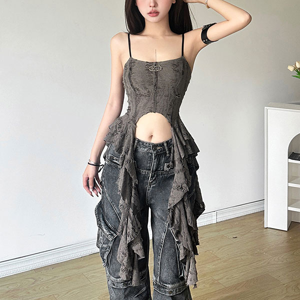 DAMAGE FRILL CAMISOLE