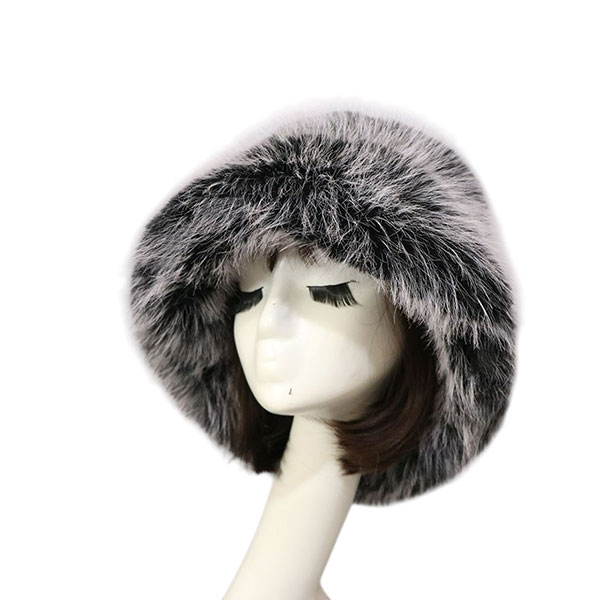 WIDE BRIM FUR HAT