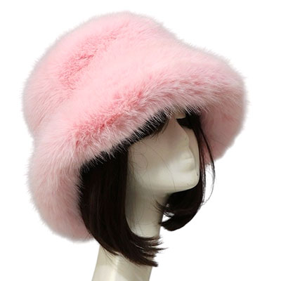 WIDE BRIM FUR HAT