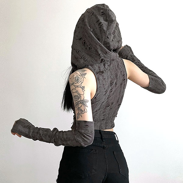 DAMAGE HOODED ARMCOVER CUTSAW