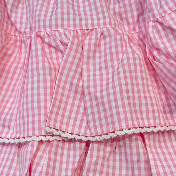 GINGHAM CHECK FRILL SKIRT