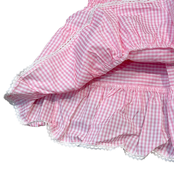 GINGHAM CHECK FRILL SKIRT