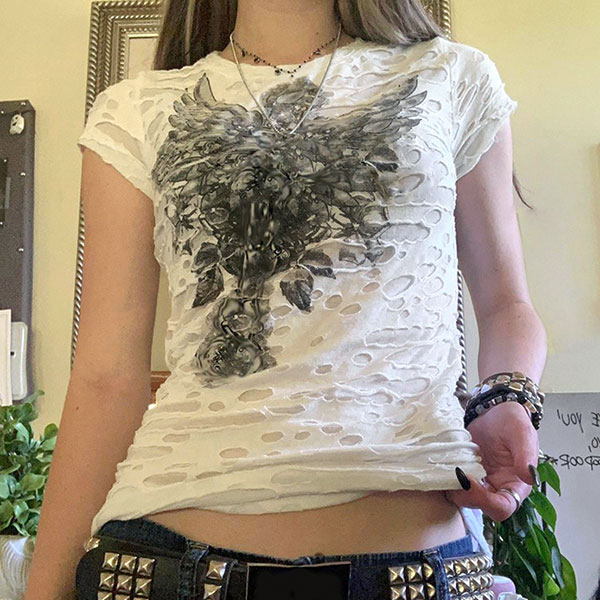 DAMAGE PRINT T-SHIRT