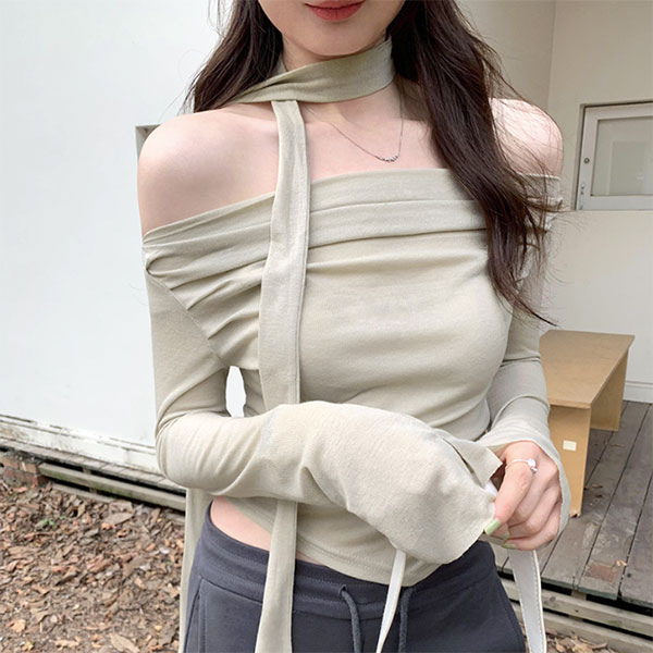 RIBBON OFF SHOULDER