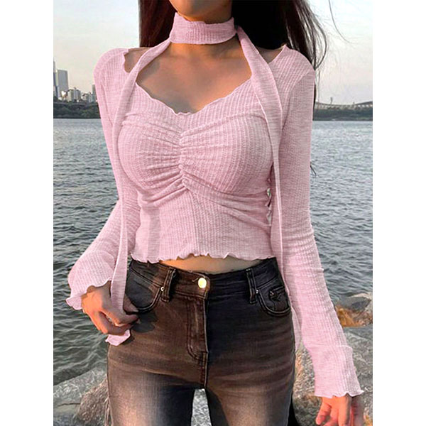 RIBBON SHIRRING CUTSEW