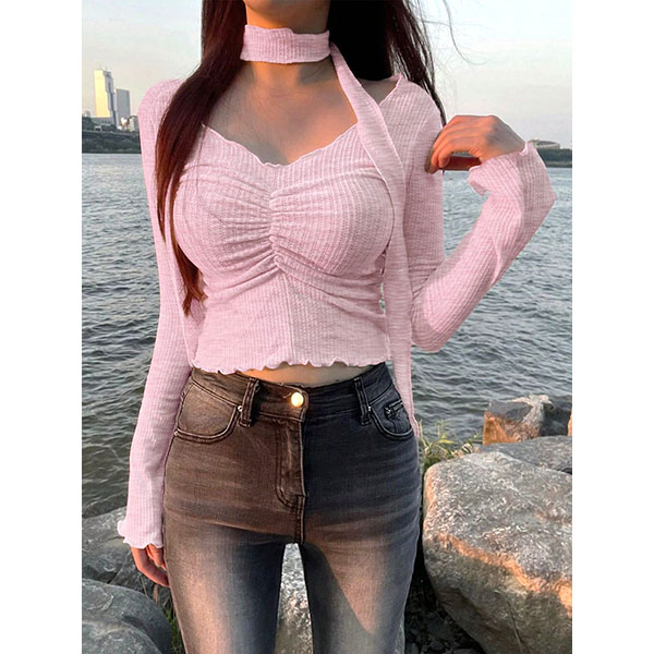 RIBBON SHIRRING CUTSEW