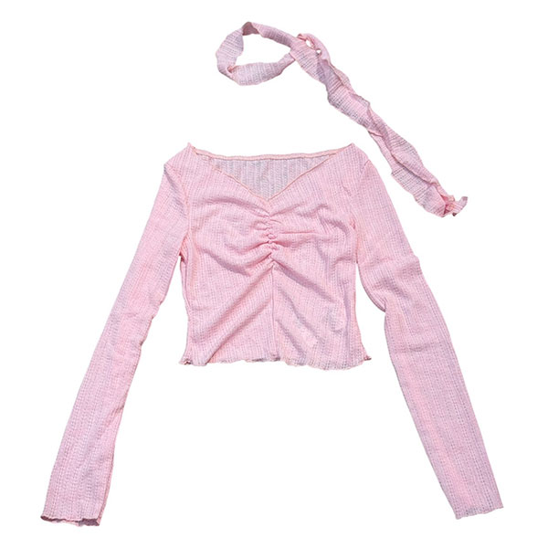 RIBBON SHIRRING CUTSEW