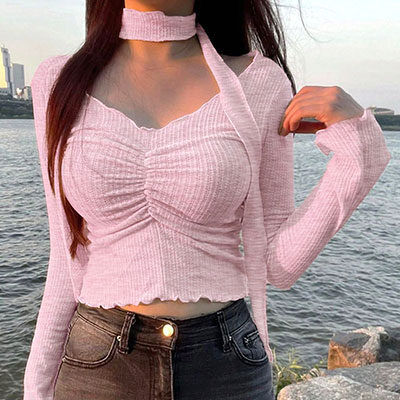 RIBBON SHIRRING CUTSEW