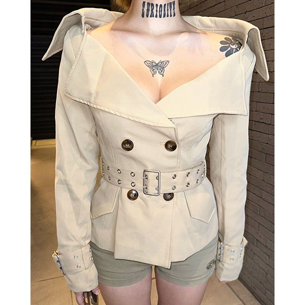 OPEN COLOR TRENCH JACKET