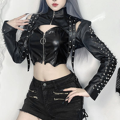 HIGH CUT STUDS JACKET