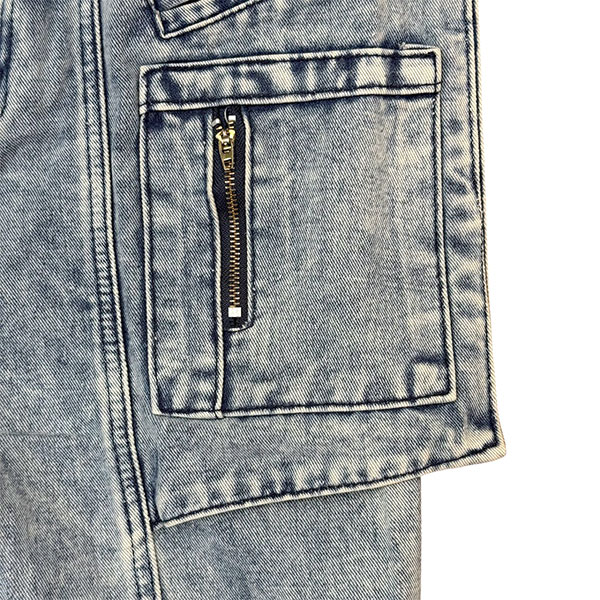 MULTI POCKET FUR PANTS