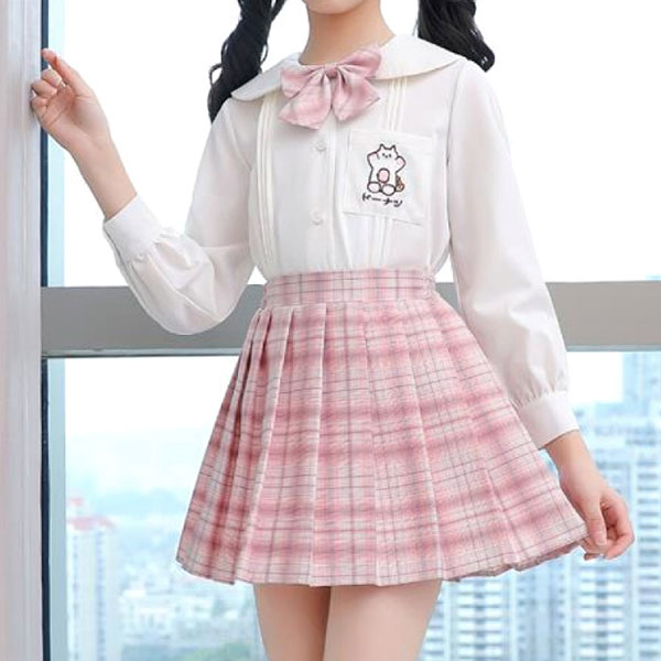 CHECK PLEATS SKORT【KIDS】