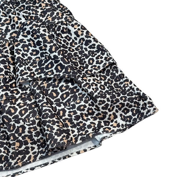 LEOPARD FRILL SKIRT