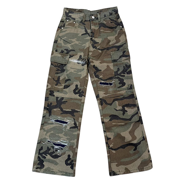 DAMAGE CAMO CARGO PANTS