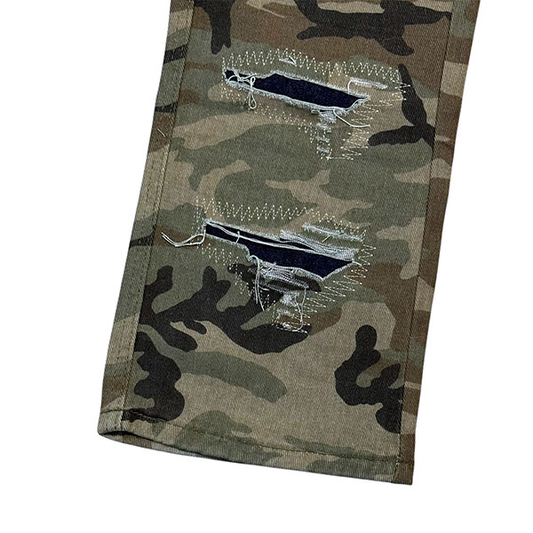 DAMAGE CAMO CARGO PANTS