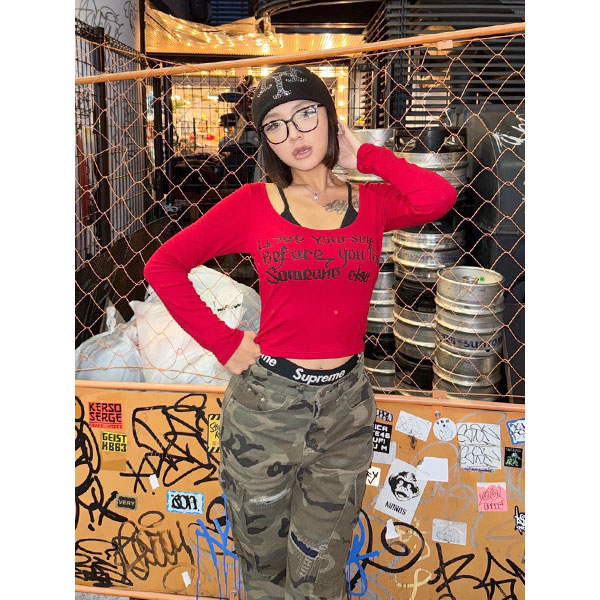 LETTER LAYERED CUTSEW