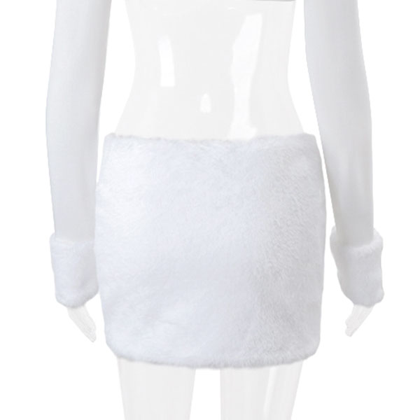 FUR WRAP SKORT