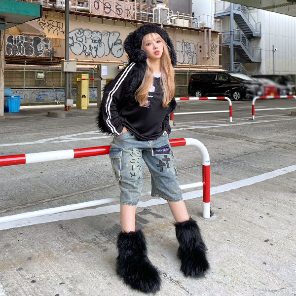 サブカル DENIM CARGO PANTS