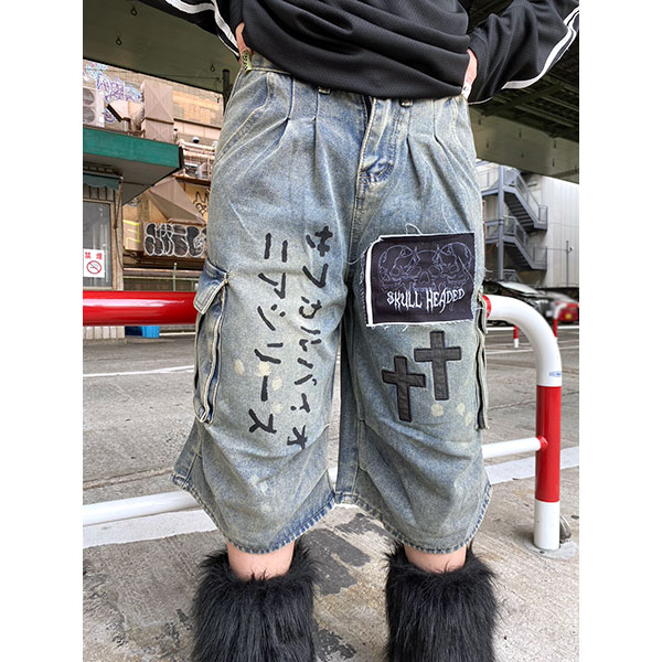 サブカル DENIM CARGO PANTS