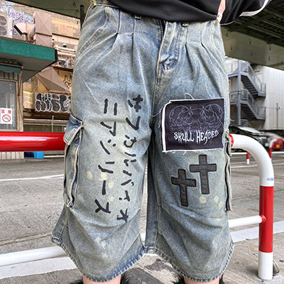 サブカル DENIM CARGO PANTS