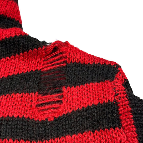 BORDER ZIP KNIT