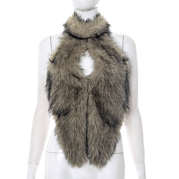 BACKLESS FUR VEST