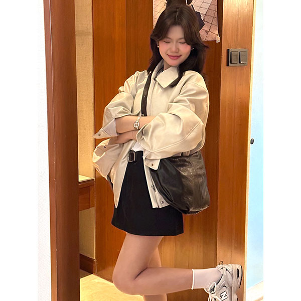 LEATHER LOOSE JACKET