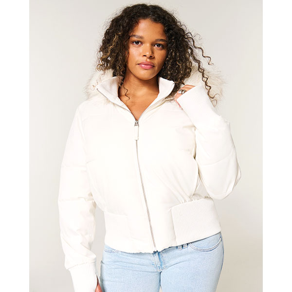 TRIM FUR PUFF JACKET