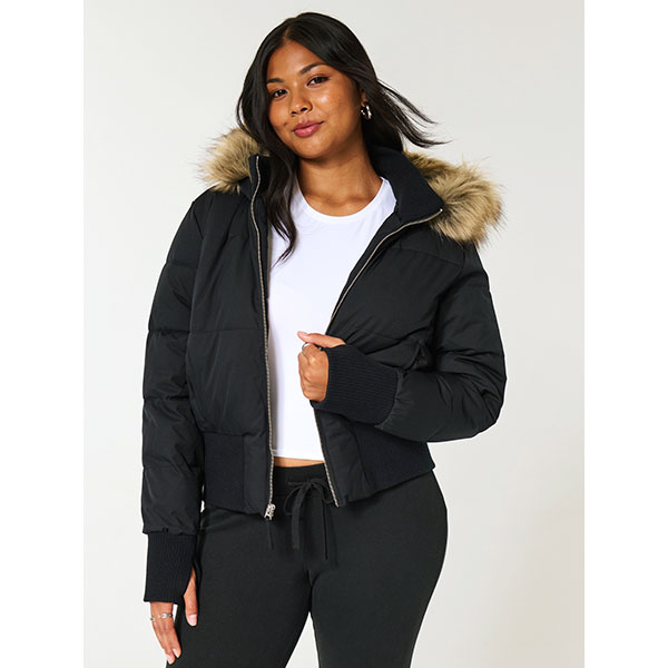TRIM FUR PUFF JACKET