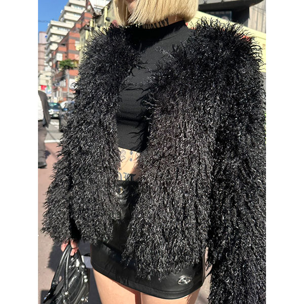 FRINGE FUR JACKET