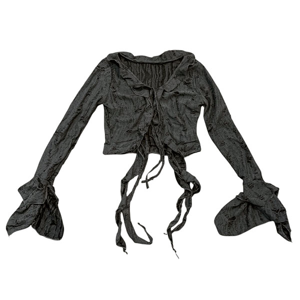 DAMAGE FRILL CARDIGAN