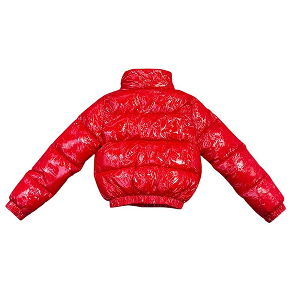 SHINNY CROPPED PUFF JACKET