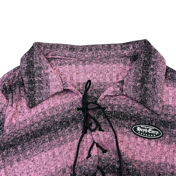 BORDER LACE UP SHIRT