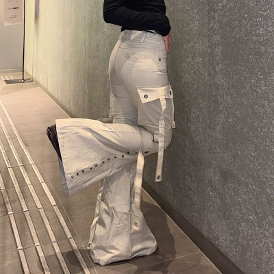 STRAP ARMY FLARE PANTS