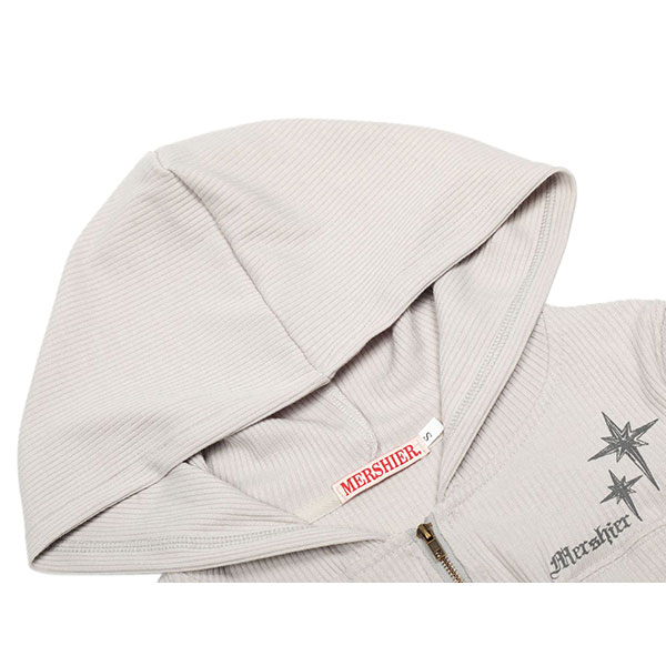 STAR RIB ZIP HOODIE
