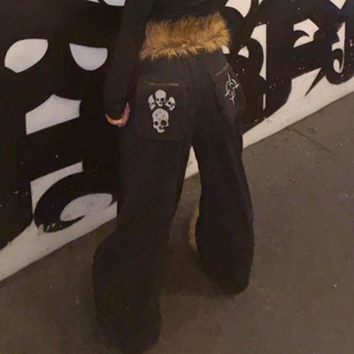 TRIM FUR SWEAT PANTS