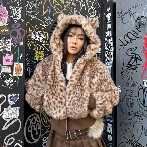 BEAR EAR FUR JACKET