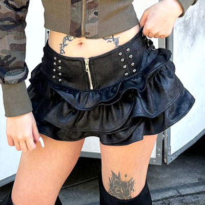 STUDS FRILL SKORT