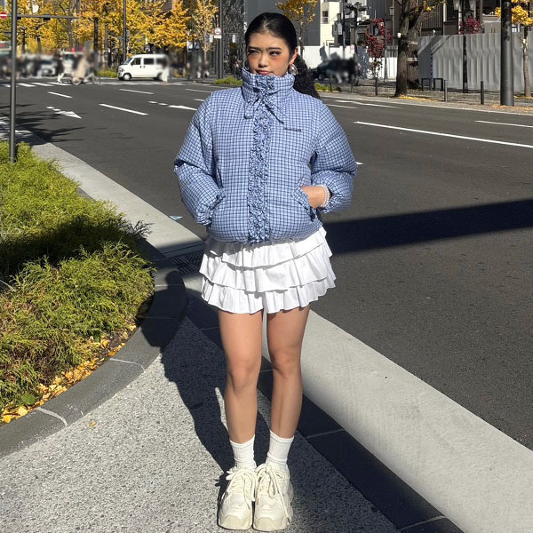 CHECK 2WAY PUFF JACKET