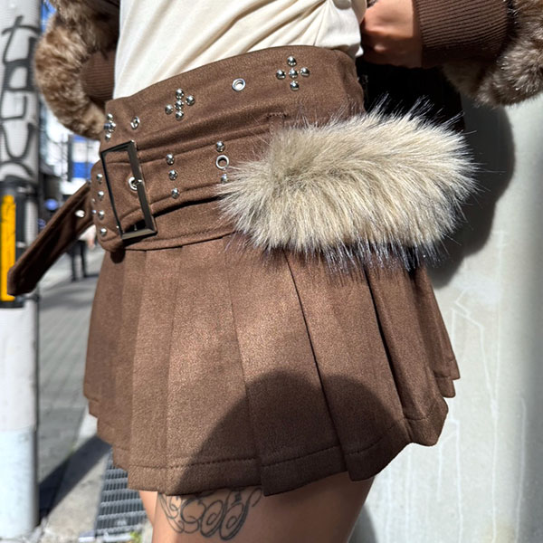 STUDS FUR BELT FRILL SKORT