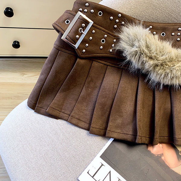 STUDS FUR BELT FRILL SKORT