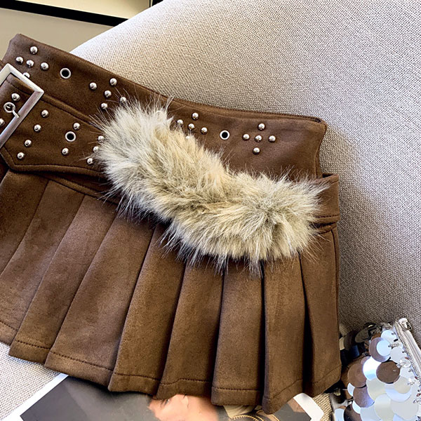 STUDS FUR BELT FRILL SKORT
