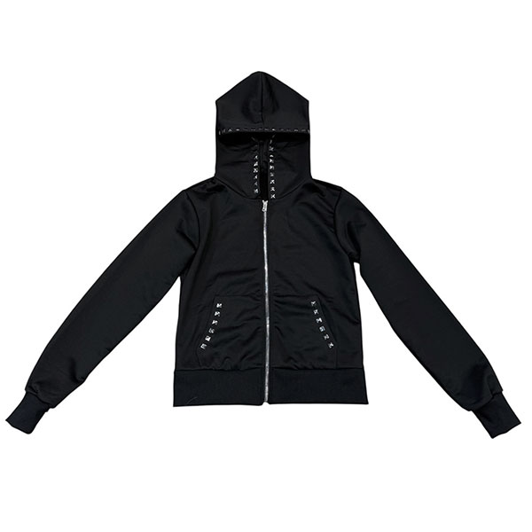 LINE STUDS ZIP HOODIE