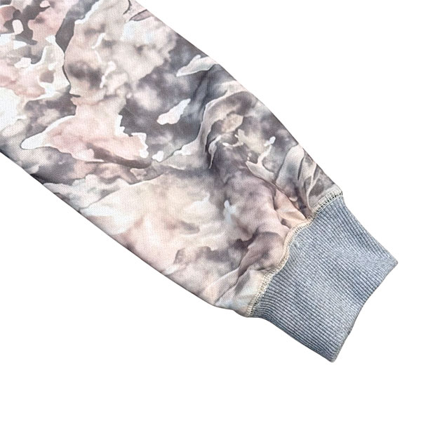 TRIM FUR CAMO ZIP HOODIE