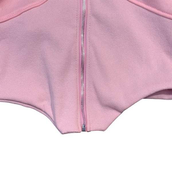 STUDS CORSET ZIP HOODIE