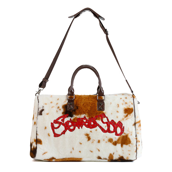COW FUR TRAVEL BAG