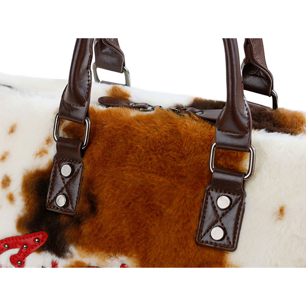 COW FUR TRAVEL BAG