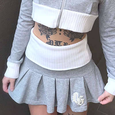 3D SWITCHING RIB PLEATS SKIRT