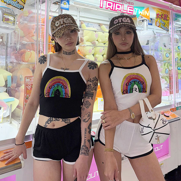 RAINBOW GLITTER CAMISOLE