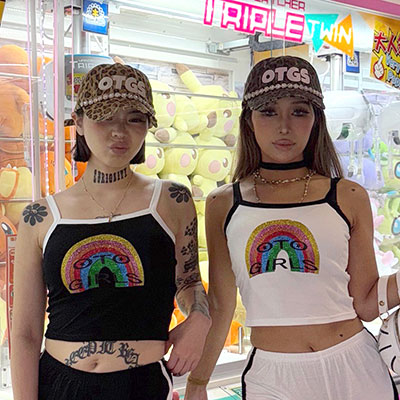 RAINBOW GLITTER CAMISOLE